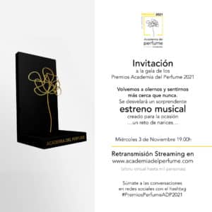 Invitación Premios Academia del Perfume 20021