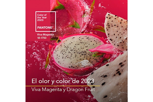 Viva Magenta y Dragon Fruit, el color y olor del año 2023