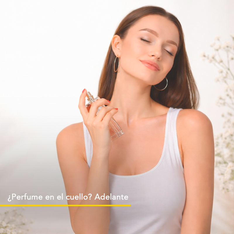 Aplicar perfume en el cuello